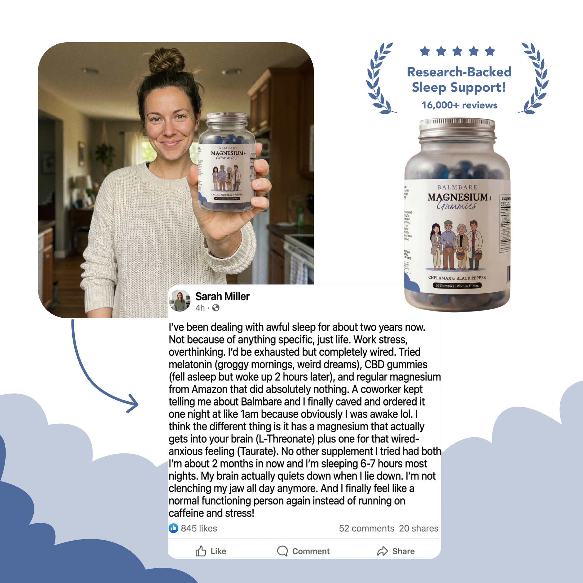 40oz insulated mug with a phone holder and free gifts included sign.