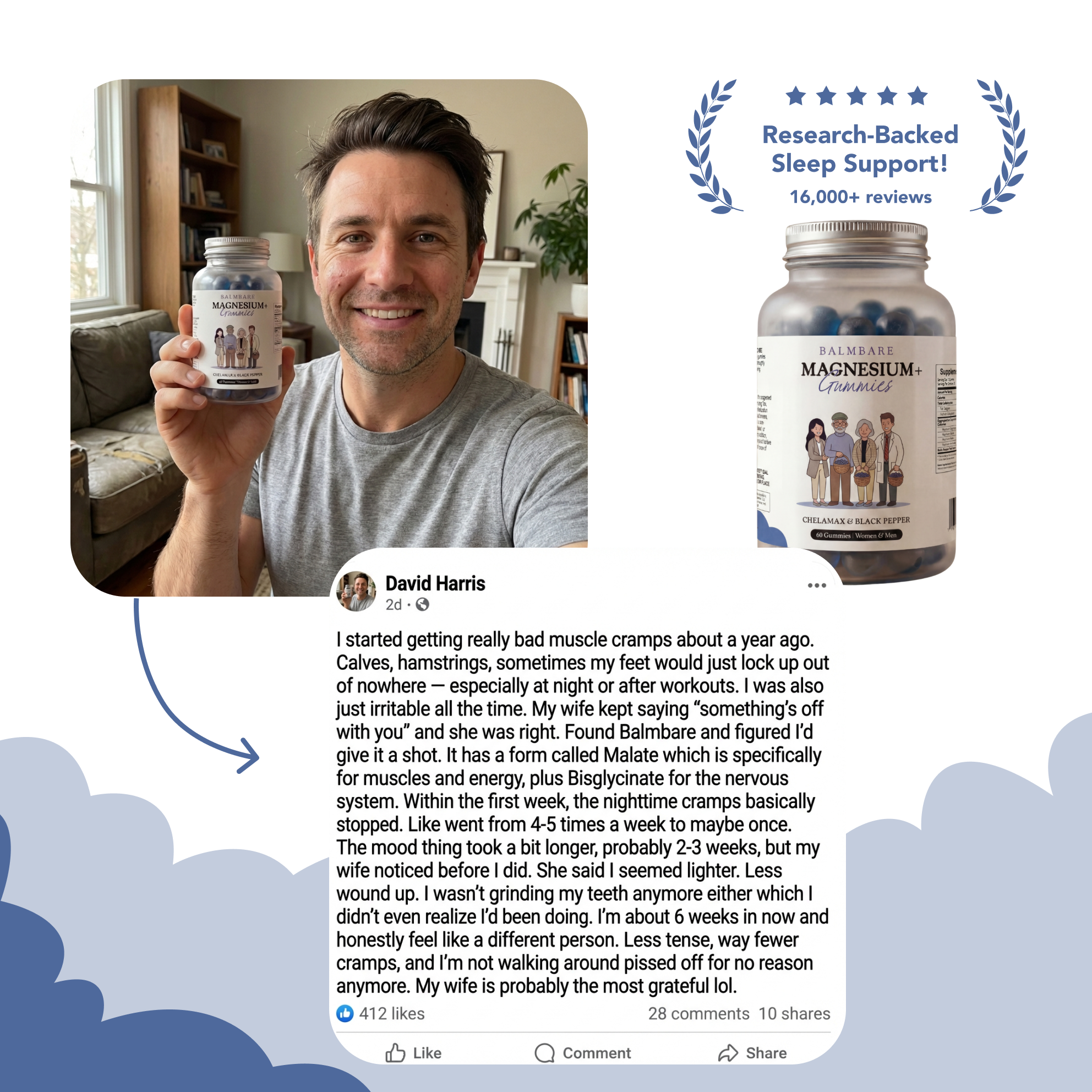 40oz insulated mug with a phone holder and free gifts included sign.