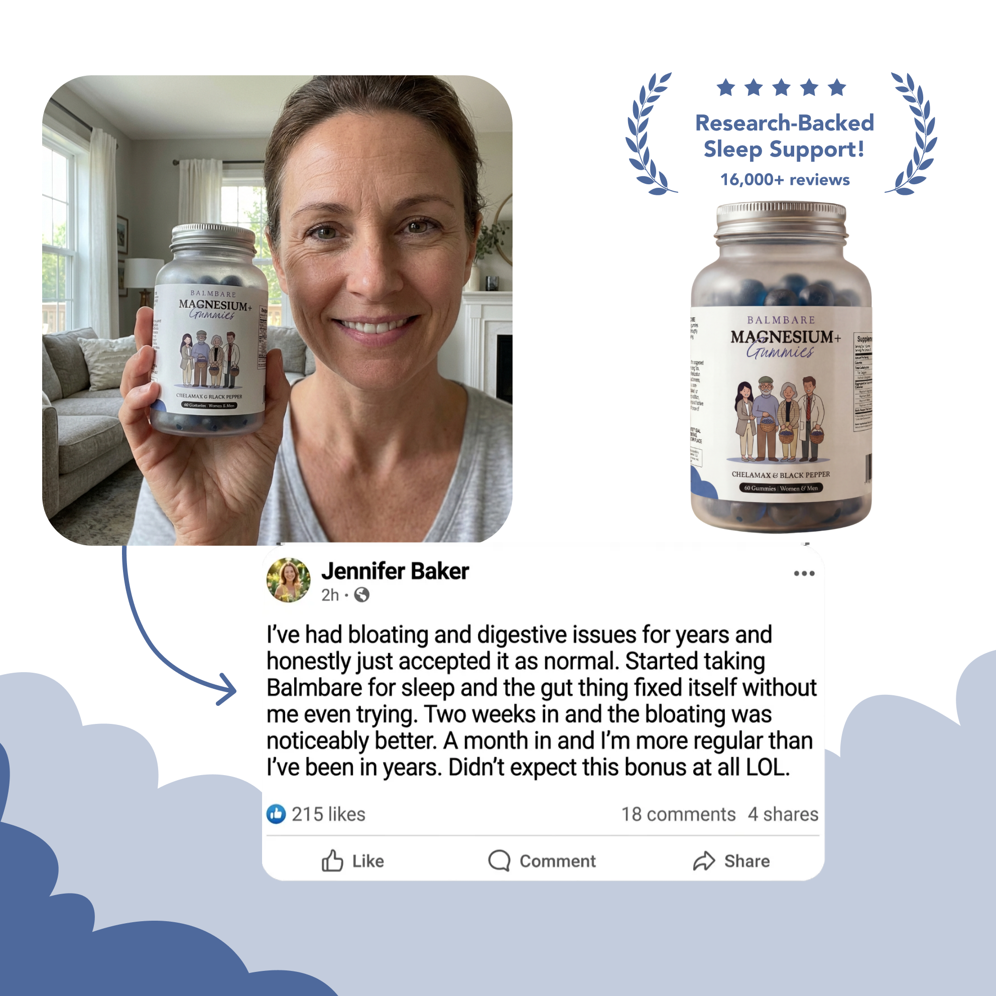 40oz insulated mug with a phone holder and free gifts included sign.