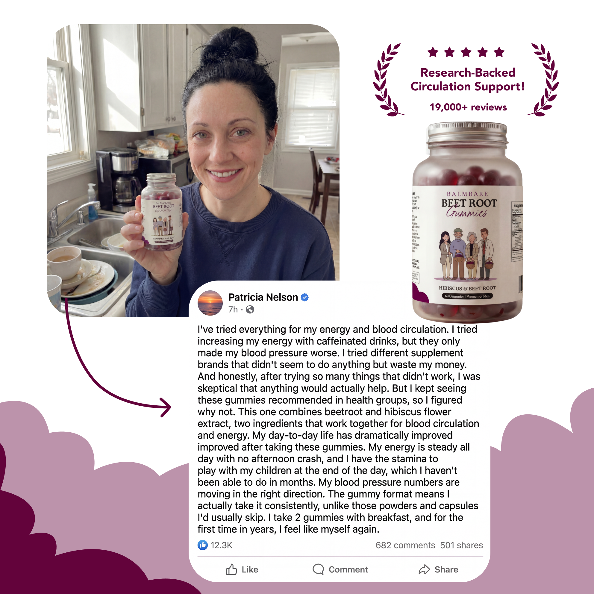 40oz insulated mug with a phone holder and free gifts included sign.